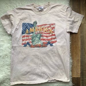 Lady Liberty Flag American vintage t-shirt
